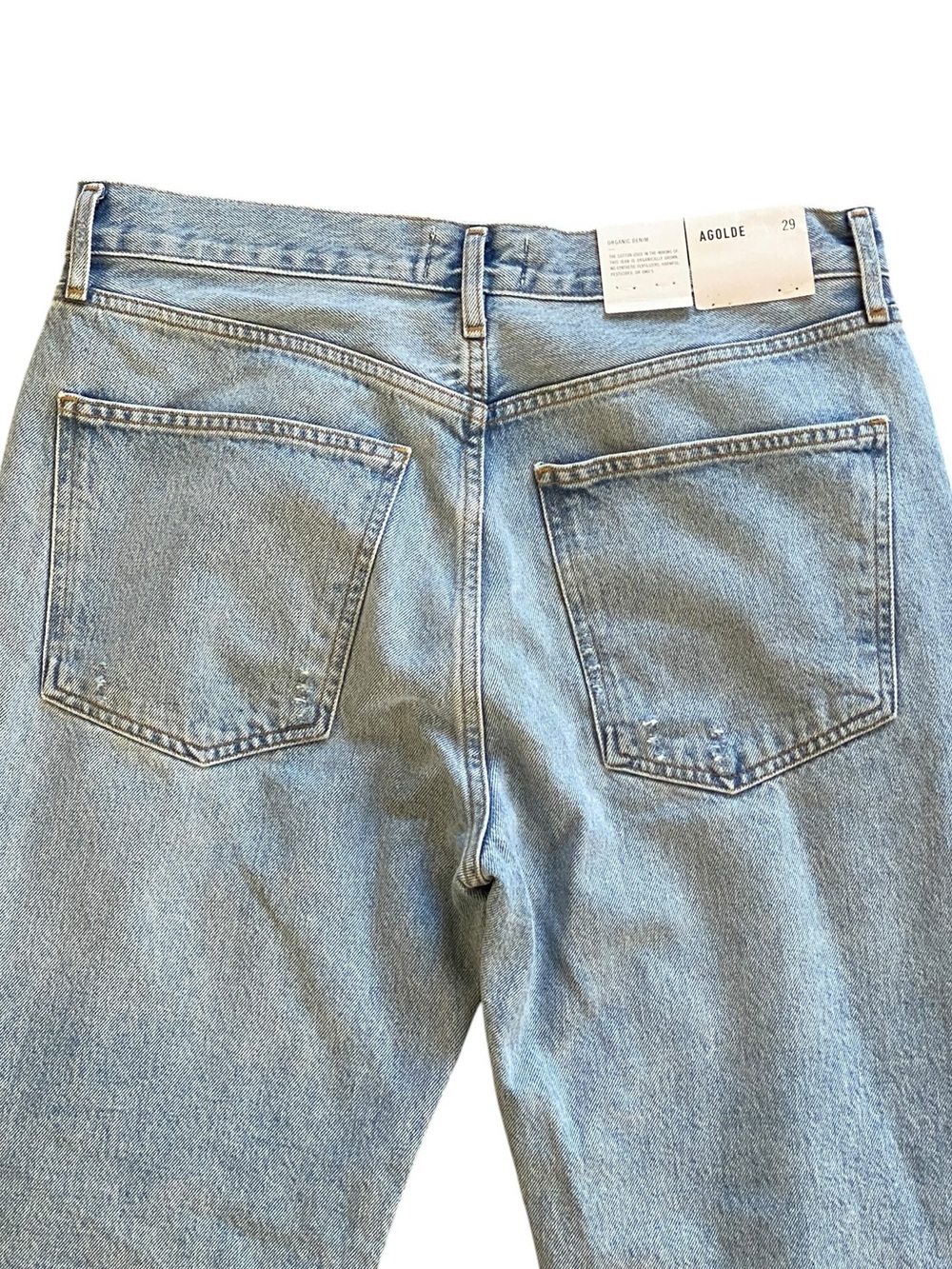 Agolde Lana Straight Leg Riptide Wash Lightly Distressed Jeans Sz 29 NWT - Picture 8 of 15